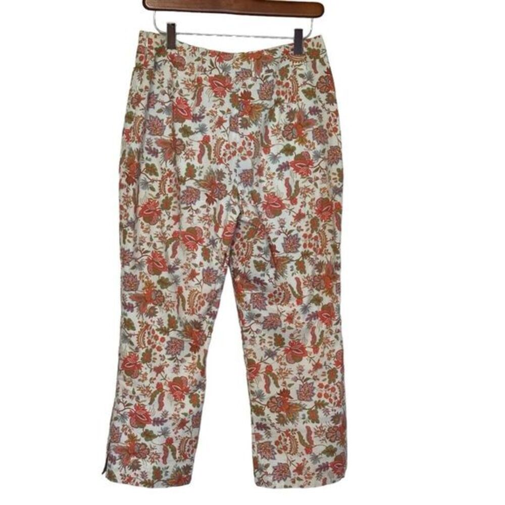 Pendleton Floral Pants Multicolor 6P Womens Paisley Boho Cotton Blend